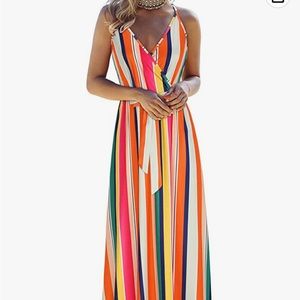 NWT multi color maxi dress